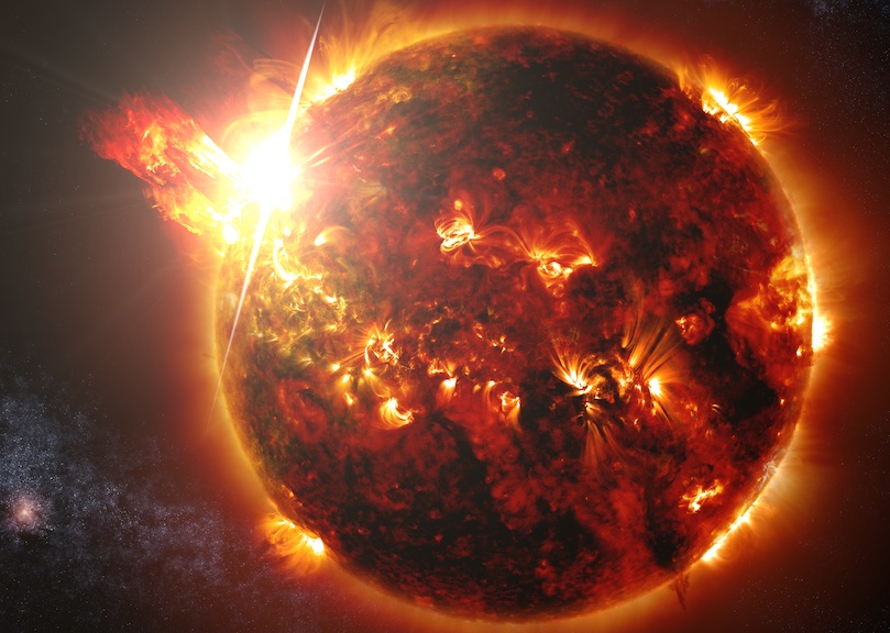 An active M dwarf star. Credit: astrobiology.com